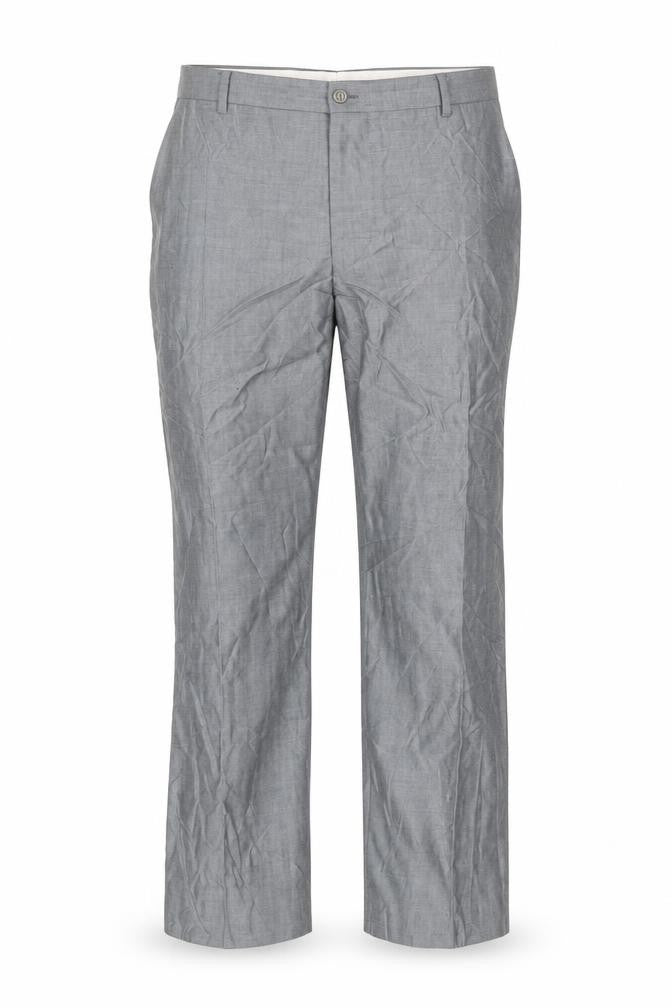 Canali Men's Grey Wool Silk Classic Fit Dress Trousers Size 54