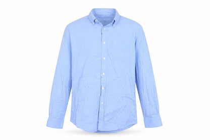 Brook Taverner Men’s Blue Cotton Button-Down Long Sleeve Shirt 15.5”