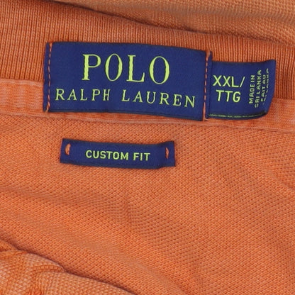 Ralph Lauren Men’s Orange 2XL Custom Fit Polo Shirt