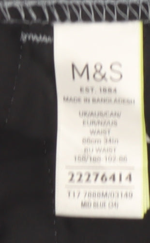 Marks and Spencer Men's Blue Cargo Shorts Size 34 Regular Fit