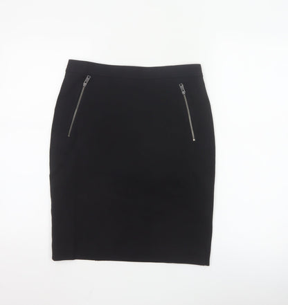 DKNY Womens Black Knee Length Pencil Skirt Size 6 Stretch