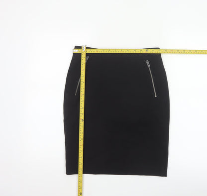 DKNY Womens Black Knee Length Pencil Skirt Size 6 Stretch