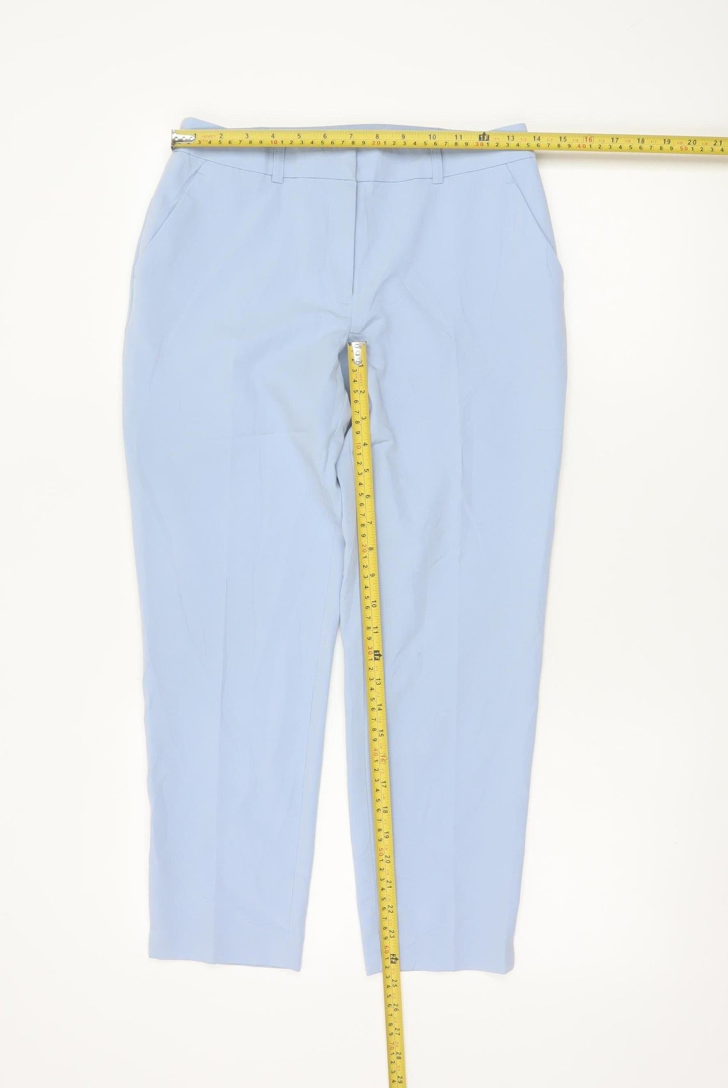 Dorothy Perkins Women’s Blue Petite Cropped Slim Trousers Size 6