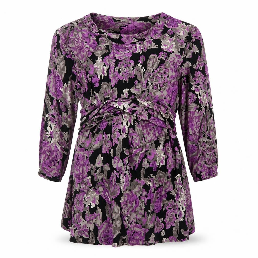 Front view of The Masai Clothing Company Women’s Multicoloured Floral Tunic Blouse S