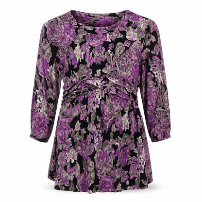Front view of The Masai Clothing Company Women’s Multicoloured Floral Tunic Blouse S