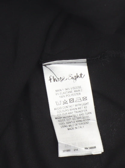 Phase Eight Womens Blue Black Colourblock Tunic Blouse XS