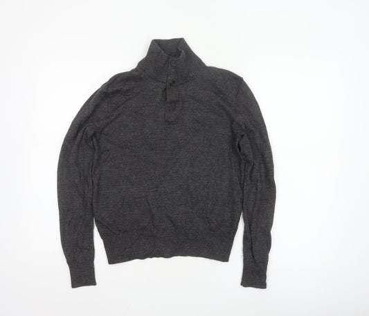 Polo Ralph Lauren Women’s Grey Merino Wool Henley Jumper Size S