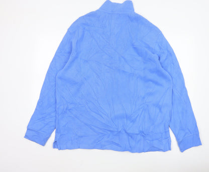 Ralph Lauren Men’s Blue 1/4 Zip Cotton Jumper XL
