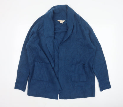 Mauvette Women’s Blue Size 14 Open Knit Long Sleeve Cardigan