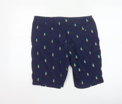 Cambridge Dry Goods Men's Blue Pineapple Embroidered Chino Shorts Size 34
