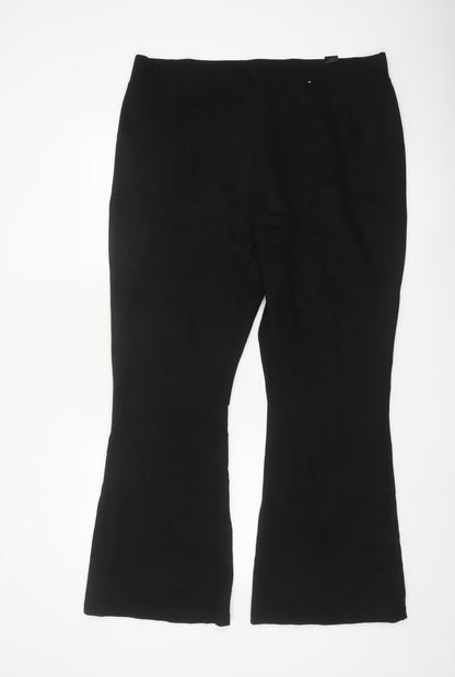 Marks and Spencer Women Black Flared Trousers Size 20