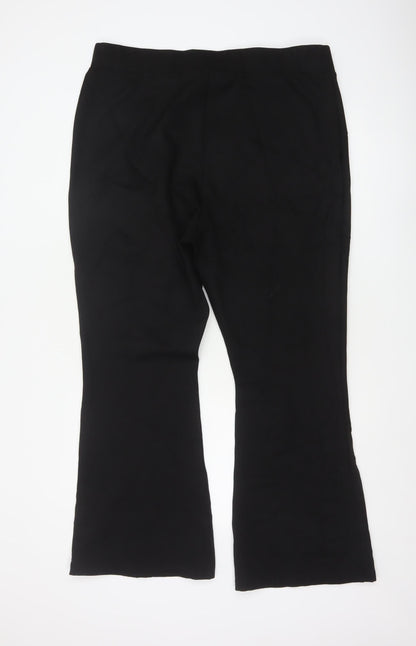 Marks and Spencer Women Black Flared Trousers Size 20