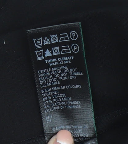 Marks and Spencer Women Black Flared Trousers Size 20