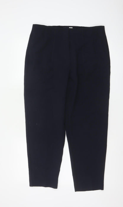 Marks and Spencer Women’s Black Trousers Size 14 Regular Polyester Blend
