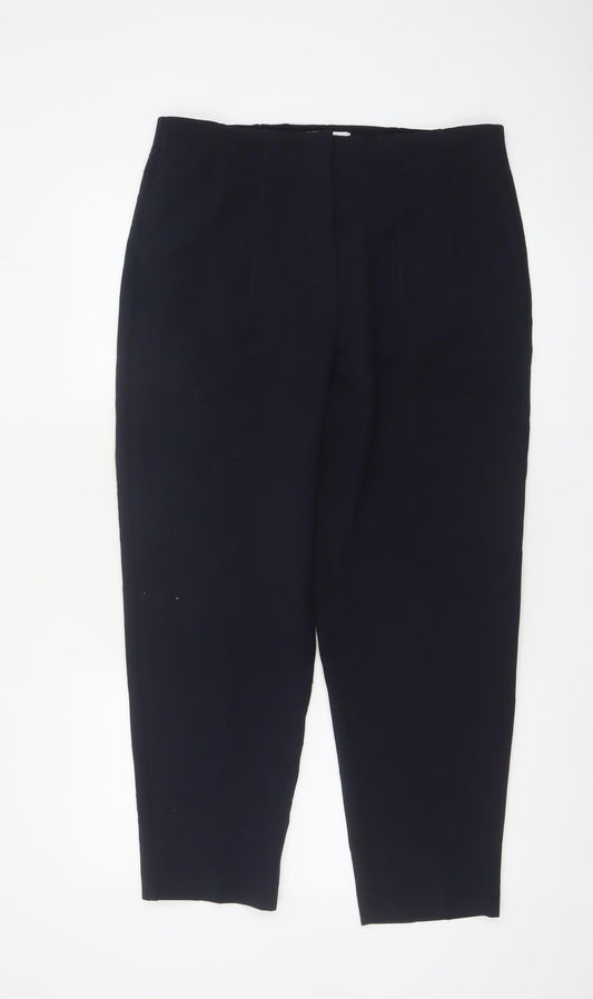 Marks and Spencer Women’s Black Trousers Size 14 Regular Polyester Blend