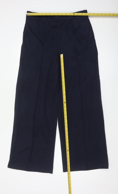 Marks and Spencer Women's Black Wide-Leg Trousers Size 12