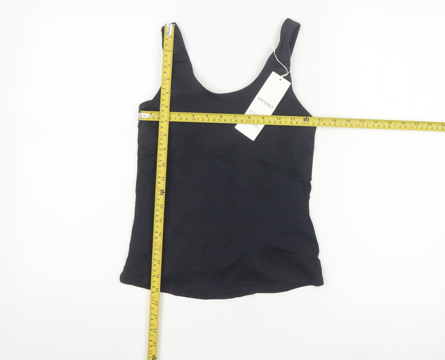 OYSHO Women’s Black Stretch Tank Top Size S Basic Jersey