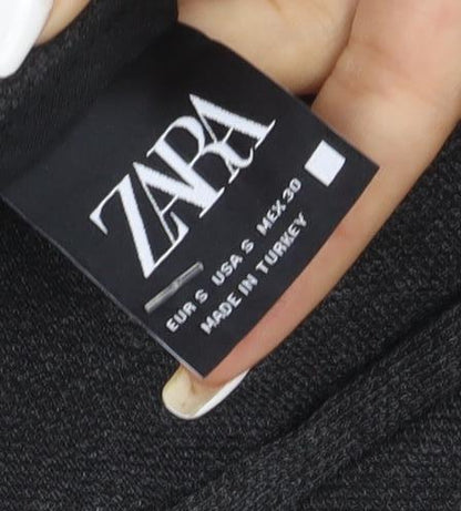 ZARA Women’s Black Cotton Blend Jogger Trousers Size S