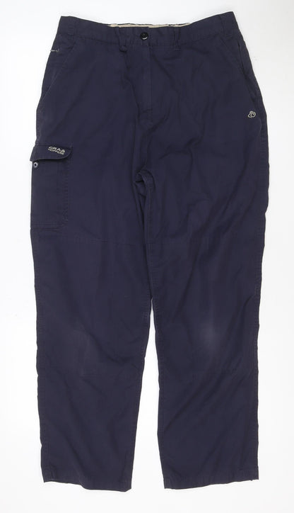 Craghoppers Womens Blue Cargo Trousers Size 14 Outdoor Travel Pants