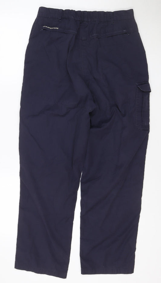 Craghoppers Womens Blue Cargo Trousers Size 14 Outdoor Travel Pants