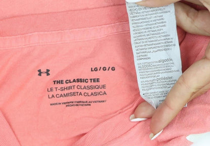 Under Armour Womens Pink Short Sleeve Classic T-Shirt L
