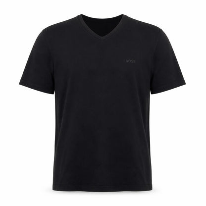 BOSS Men's Black V-Neck Cotton T-Shirt Size L