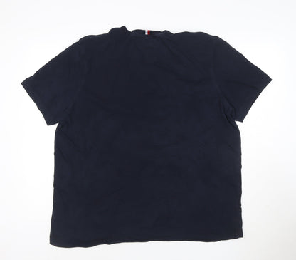 Tommy Hilfiger Men's Blue 3XL Regular Fit Cotton Crew Neck T-Shirt