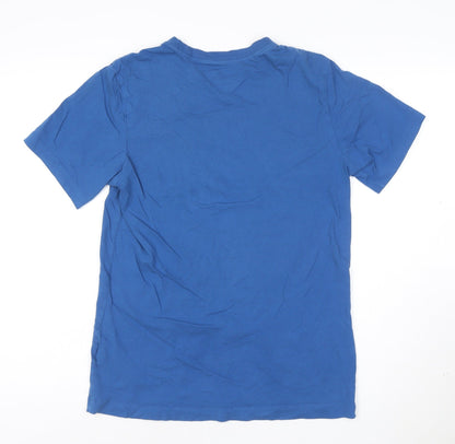 Nike Men's Blue Cotton Crew Neck Short Sleeve T-Shirt Size S