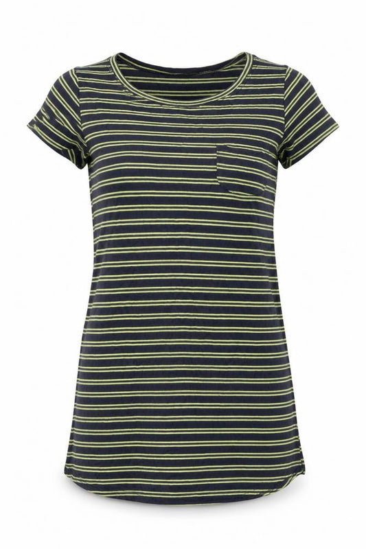 Hollister Women's Blue Striped Short Sleeve Cotton Modal T-Shirt Size S