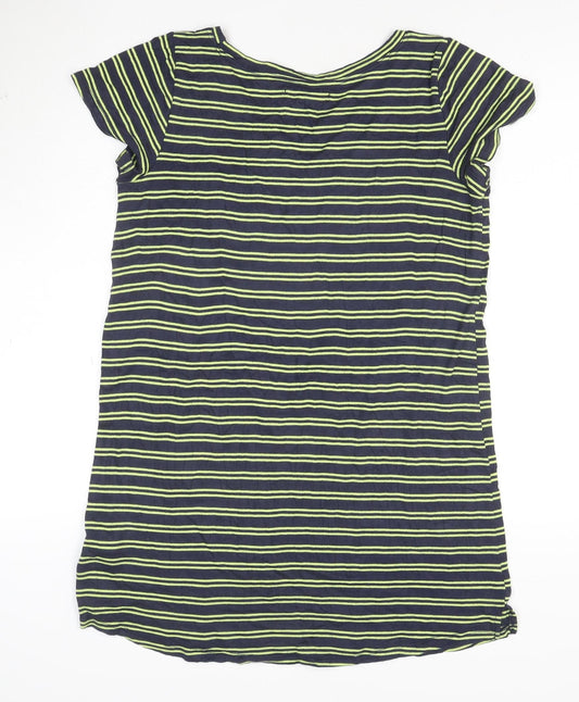 Hollister Women's Blue Striped Short Sleeve Cotton Modal T-Shirt Size S
