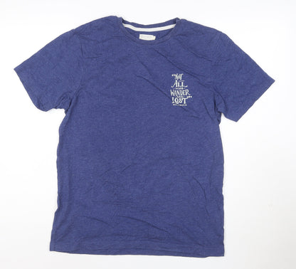 Saltrock Men's Blue Nautical Graphic Crew Neck T-Shirt Size S