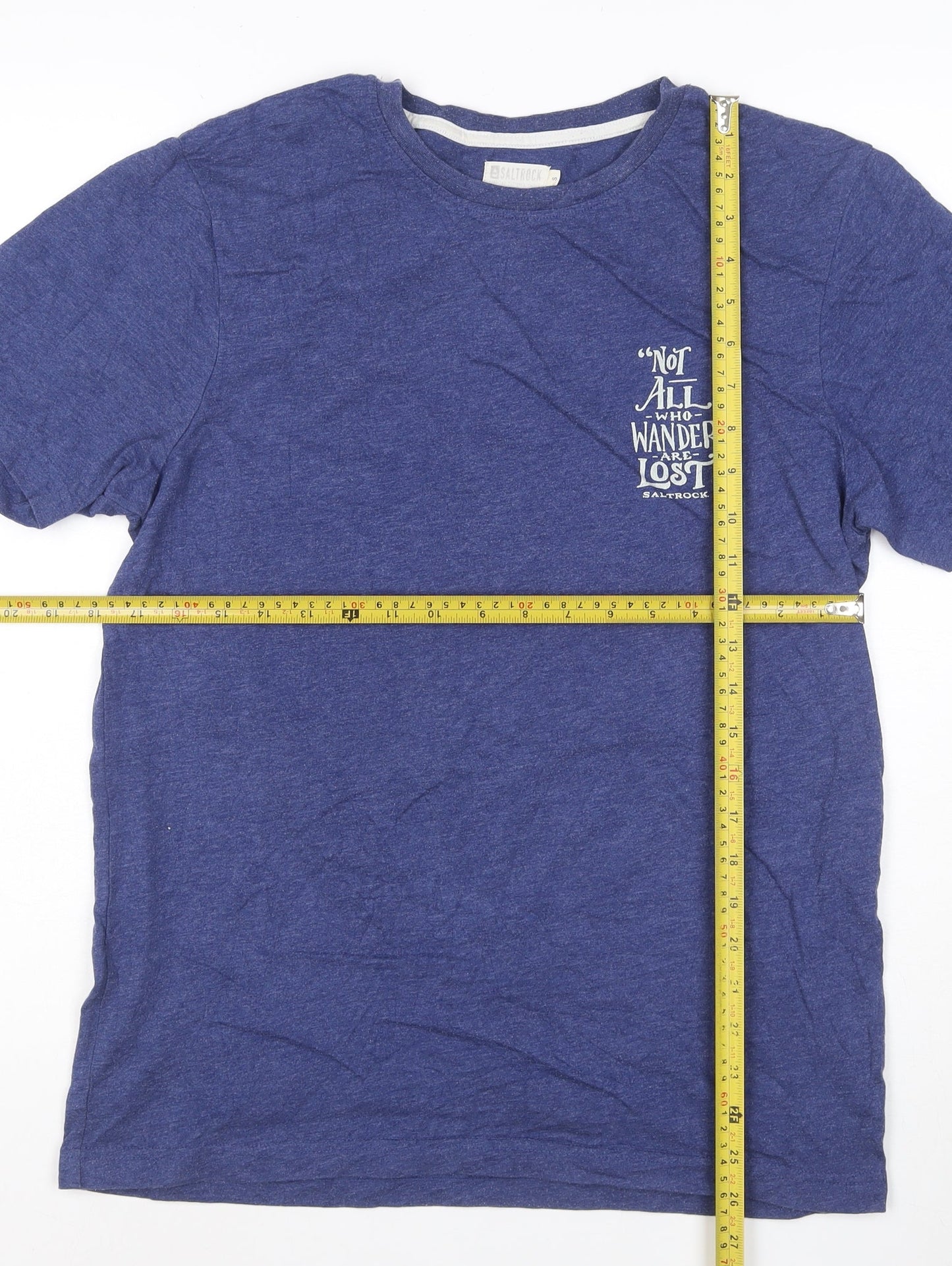 Saltrock Men's Blue Nautical Graphic Crew Neck T-Shirt Size S
