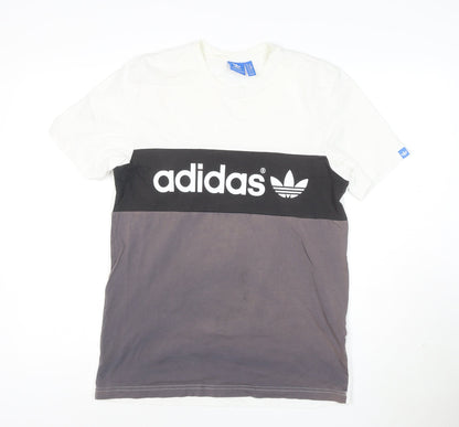 Adidas Men's Multicoloured Cotton Crew Neck Regular Fit T-Shirt M