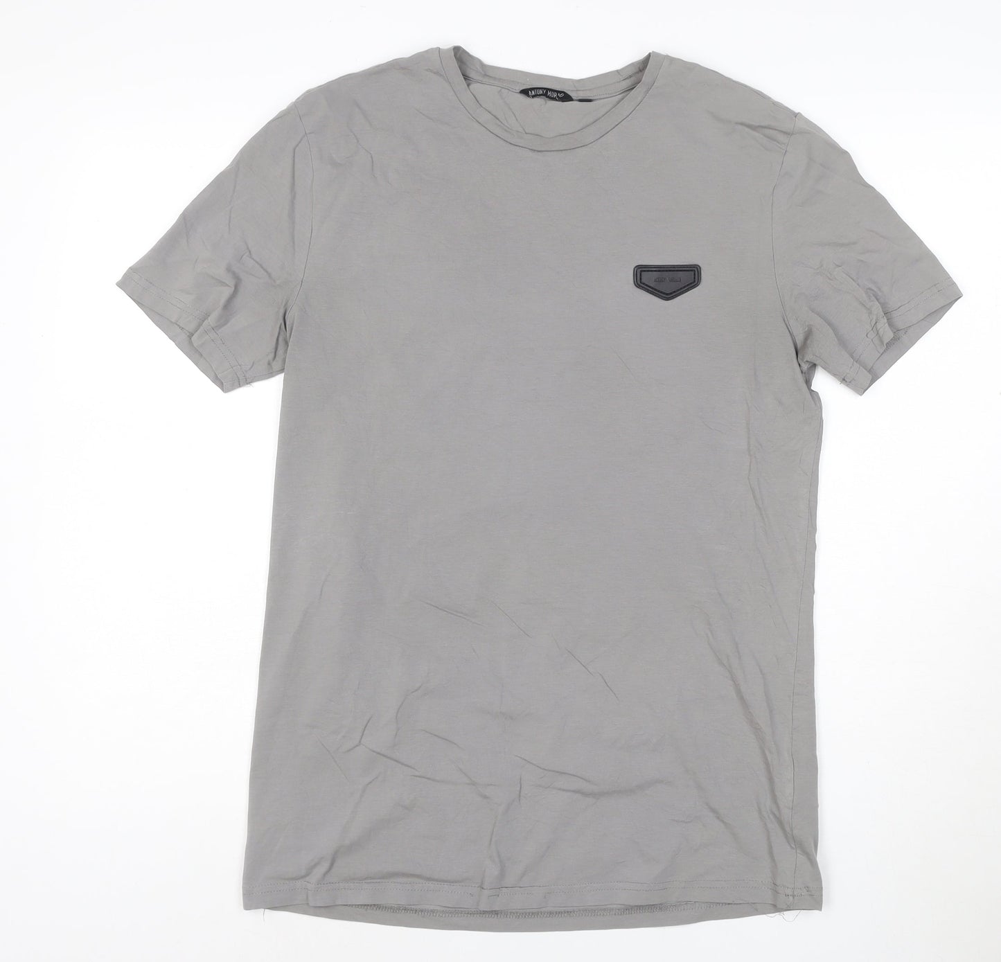 Antony Morato Men's Grey Slim Fit Crew Neck T-Shirt L