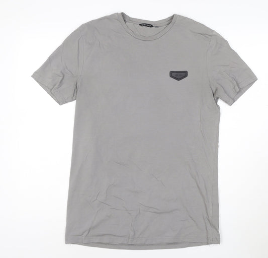 Antony Morato Men's Grey Slim Fit Crew Neck T-Shirt L
