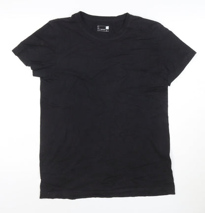 Adidas Womens Black Short Sleeve Basic Jersey T-Shirt Size S