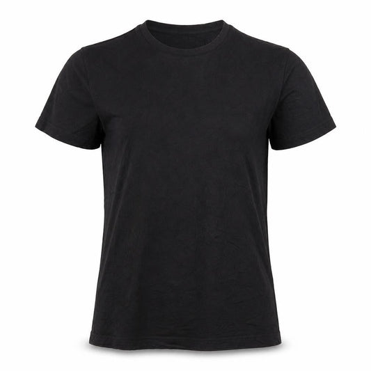 Front view of Adidas women’s black short sleeve basic jersey t-shirt, size S
