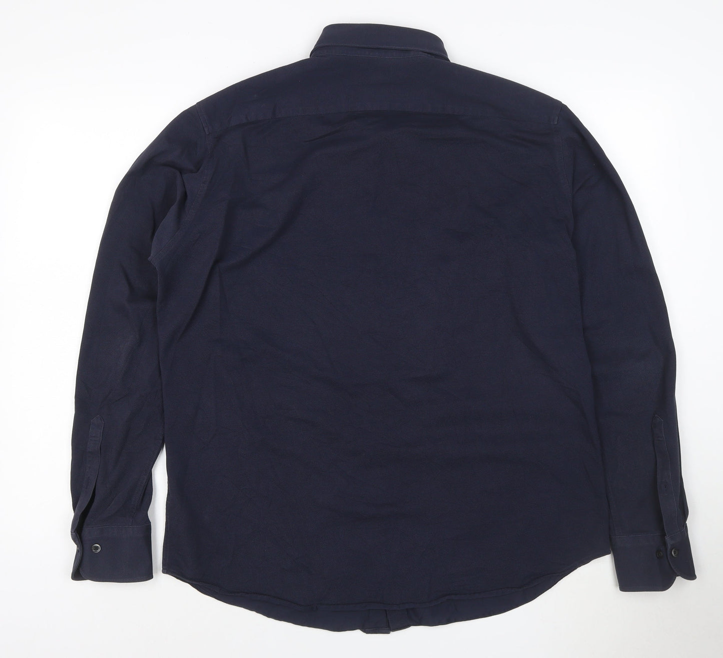Uniqlo Men’s Blue Slim Fit Long Sleeve Button-Up Shirt XL