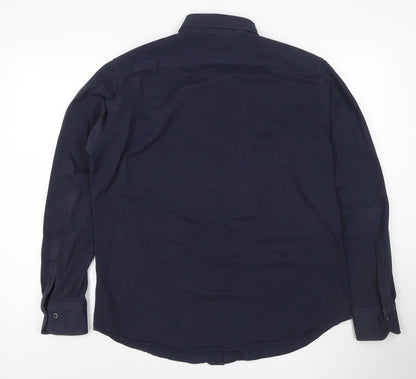 Uniqlo Men’s Blue Slim Fit Long Sleeve Button-Up Shirt XL