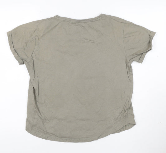 Disney Women’s Grey Pooh Bear T-Shirt Size M Cotton Crew Neck