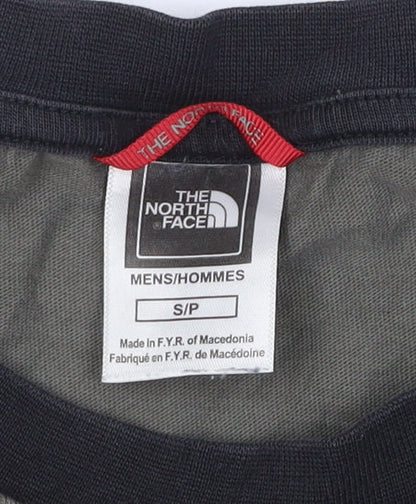 The North Face Men's Green Black Short Sleeve Cotton T-Shirt Size S