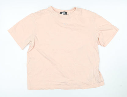 Nike Women's Pink XS Basic Cotton Crew Neck T-Shirt