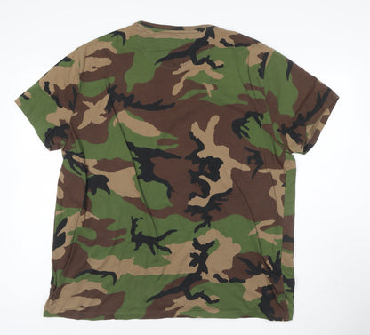Ralph Lauren Polo Mens Camouflage Green XXL Custom Slim Fit T-Shirt