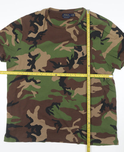 Ralph Lauren Polo Mens Camouflage Green XXL Custom Slim Fit T-Shirt