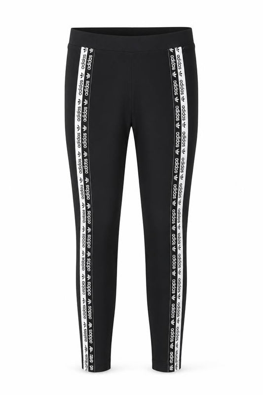 Adidas Women's Black Leggings Size 8 Side Stripe Slim Fit Activewear
