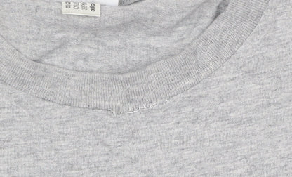 Adidas Men’s Grey Cotton Crew Neck Short Sleeve T-Shirt L