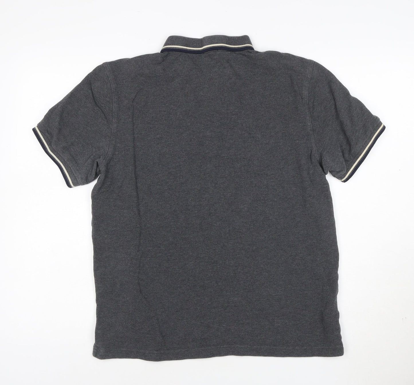 Fred Perry Men's Grey Cotton Polo Shirt Size L Regular Fit