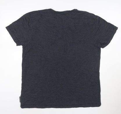 French Connection Men's Blue Short Sleeve Crew Neck T-Shirt Size L