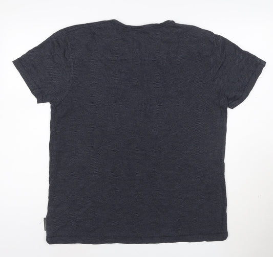 French Connection Men's Blue Short Sleeve Crew Neck T-Shirt Size L