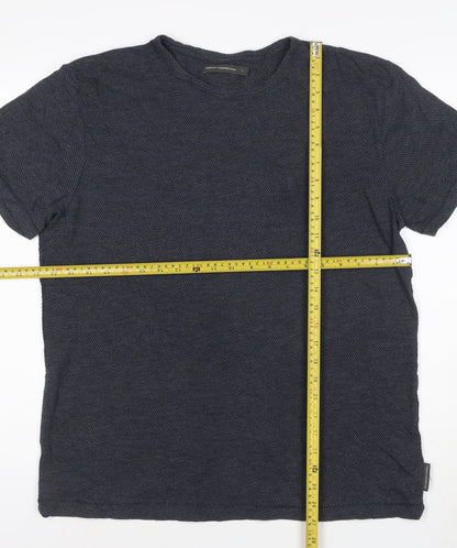 French Connection Men's Blue Short Sleeve Crew Neck T-Shirt Size L